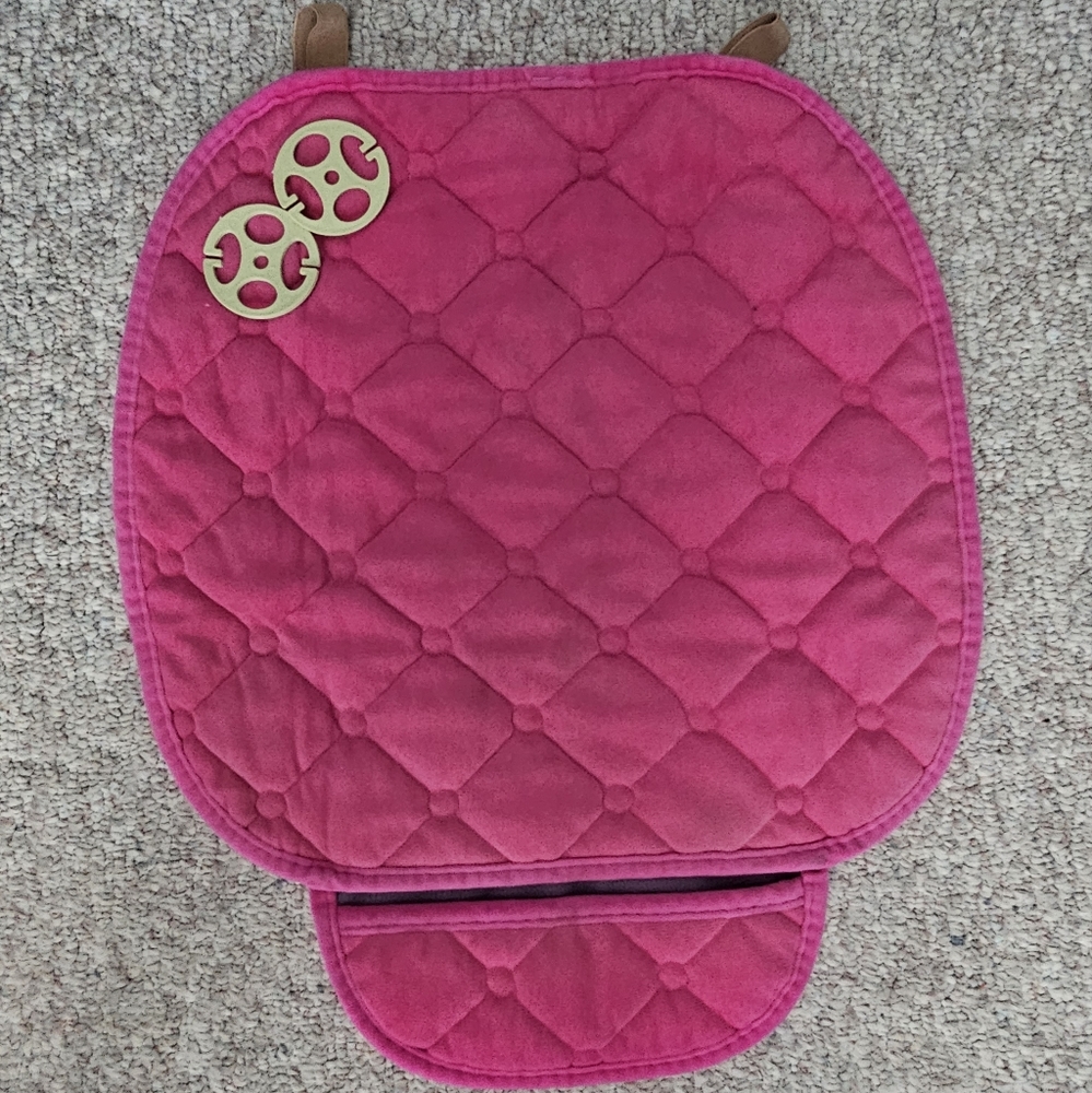 Barbie Pink Car Seat Cusion with Front Storage Pocket